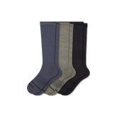 Men's Merino Wool Blend Everyday Compression Knee High Socks 3-Pack (15-20mmHg)