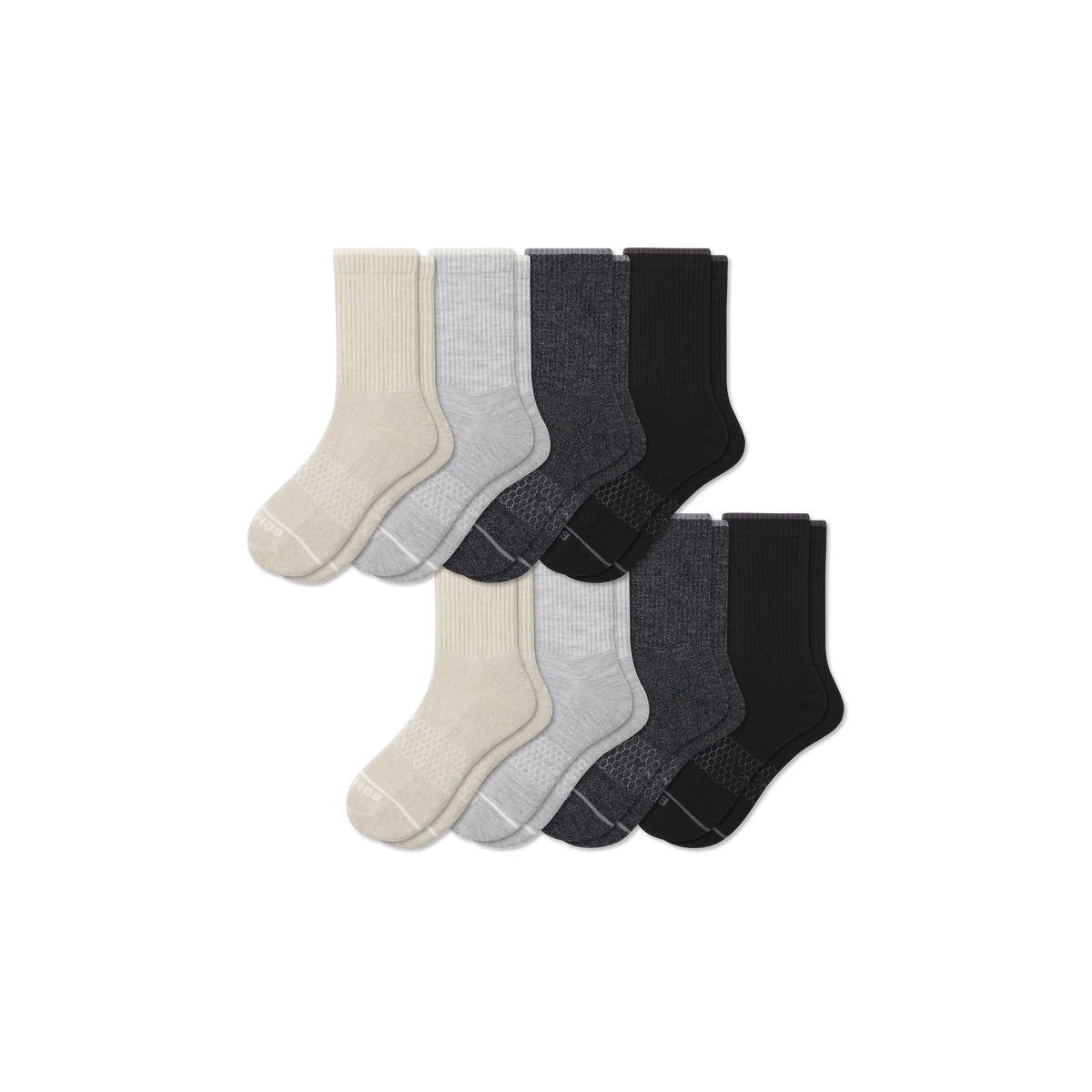 Women's Merino Wool Blend Half Calf Sock 8-Pack