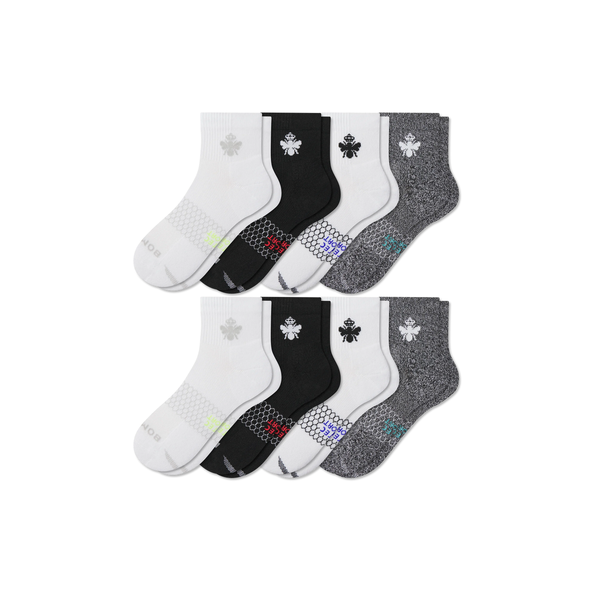 Men's All Sport Quarter Sock 8-Pack
